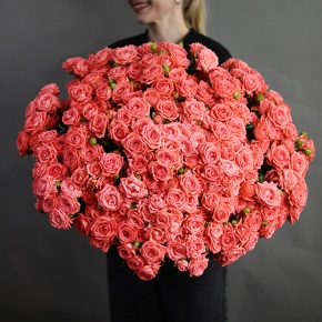 Букет из 39 коралловых кустовых роз (50 см) в Раменском