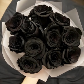Букет "Черная королева" из 11 черных роз Эквадор (60 см) в Раменском