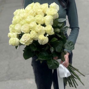 Монобукет из 25 роз Эквадор Мондиаль (80 см) в Раменском