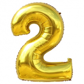 Шар гелиевый цифра 2 (40х102 см) в Раменском