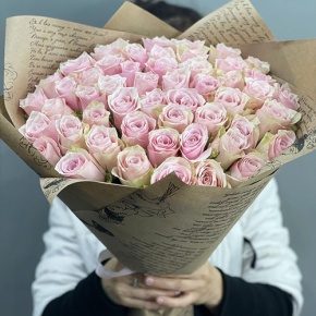 Букет из 51 пастельной розы (40 см) в Раменском