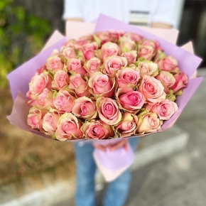 Букет 51 роза Бэлла Роса (40 см) в Раменском