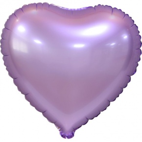 Сердце сиреневое фольгированный шар с гелием (45 см) в Раменском