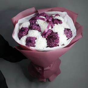 Букет "Панна-котта" из воздушных хризантем Бигоуди в Раменском