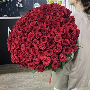 Букет 101 красная роза (70 см) в Раменском