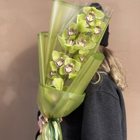Букет из лаймовой орхидеи в Раменском