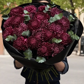 Букет из 21 винной хризантемы Бигоуди в Раменском