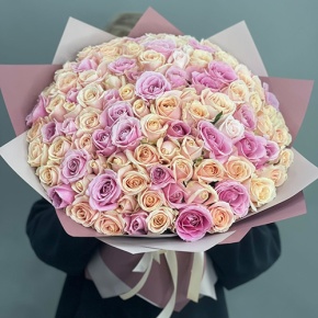 Букет "Люция" из 101 розы (50 см) в Раменском