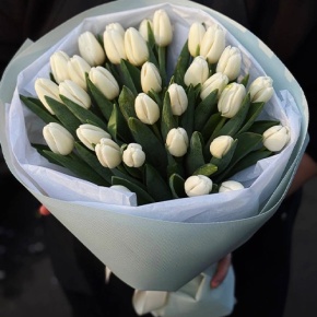 Букет из 31 белого тюльпана в Раменском