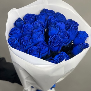25 синих роз Эквадор (60 см) в Раменском