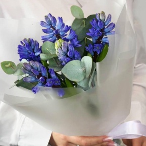 Букет "Мини" из 5 ароматных гиацинтов и эвкалипта в Раменском
