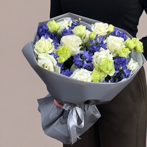 Букет из ароматных гиацинтов и эустом в Раменском