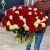 Букет 151 роза красный и белый микс (60 см) в Раменском