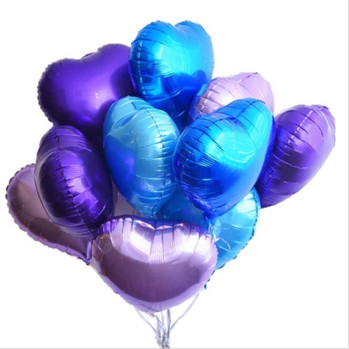 Сердце фиолетовое фольгированный шар с гелием (45 см) в Раменском