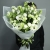 Букет "Грин ти" из кустовых роз, гербер и эустом в Раменском