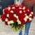 Букет 151 роза красный и белый микс (60 см) в Раменском