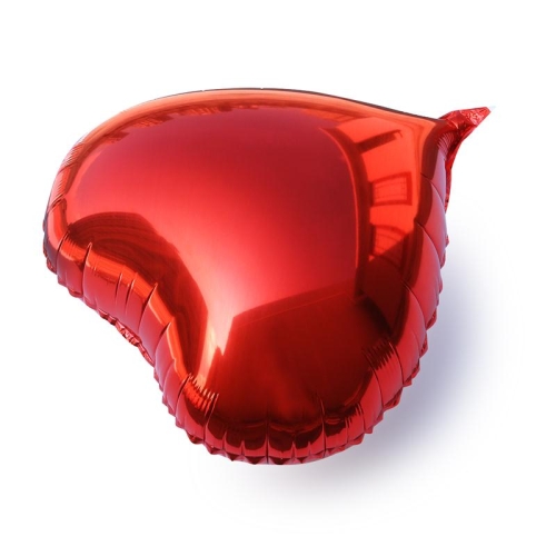 Сердце красное фольгированный шар с гелием (45 см) в Раменском