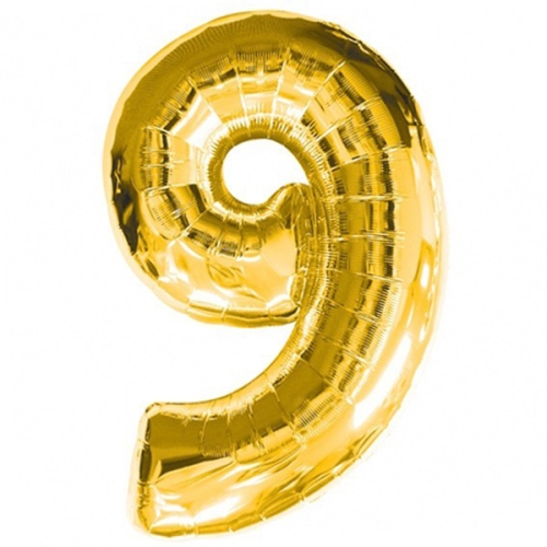 Шар гелиевый цифра 9 (40х102 см) в Раменском